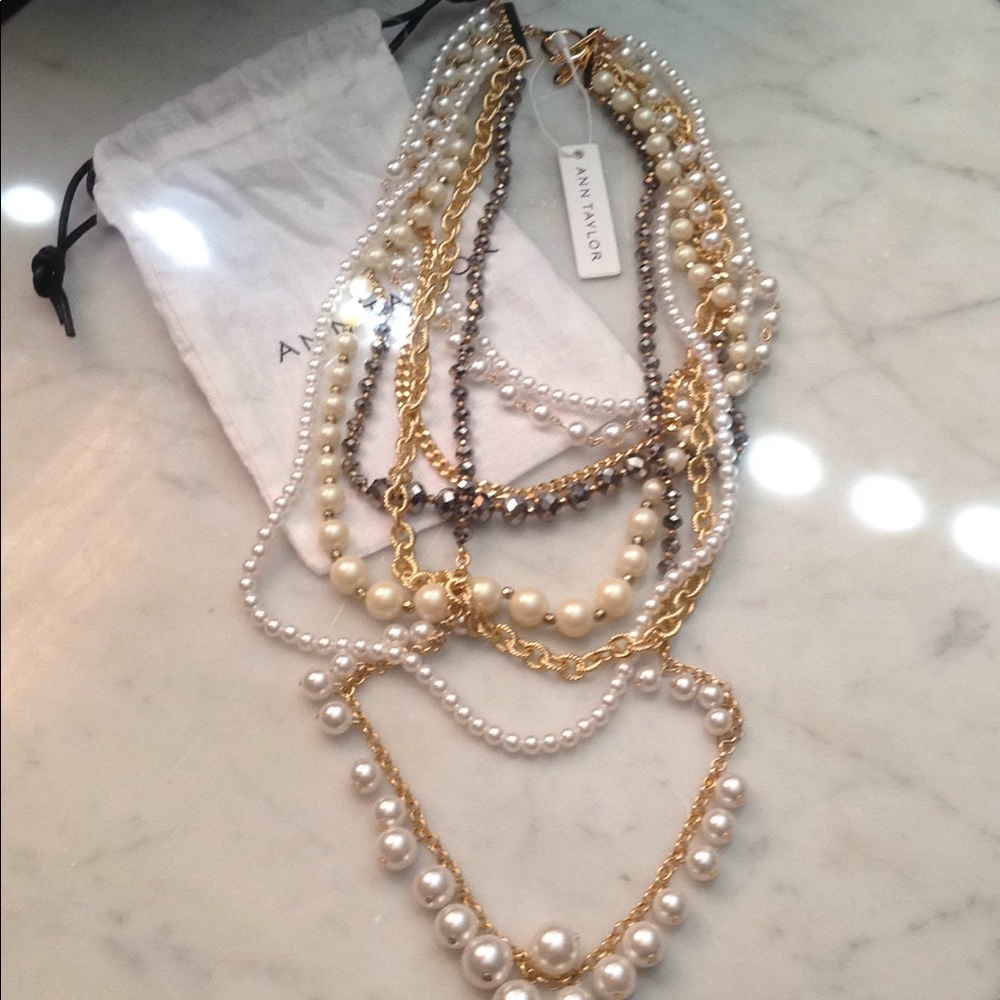 Ann Taylor Elegant Multi Strand necklace NWOT